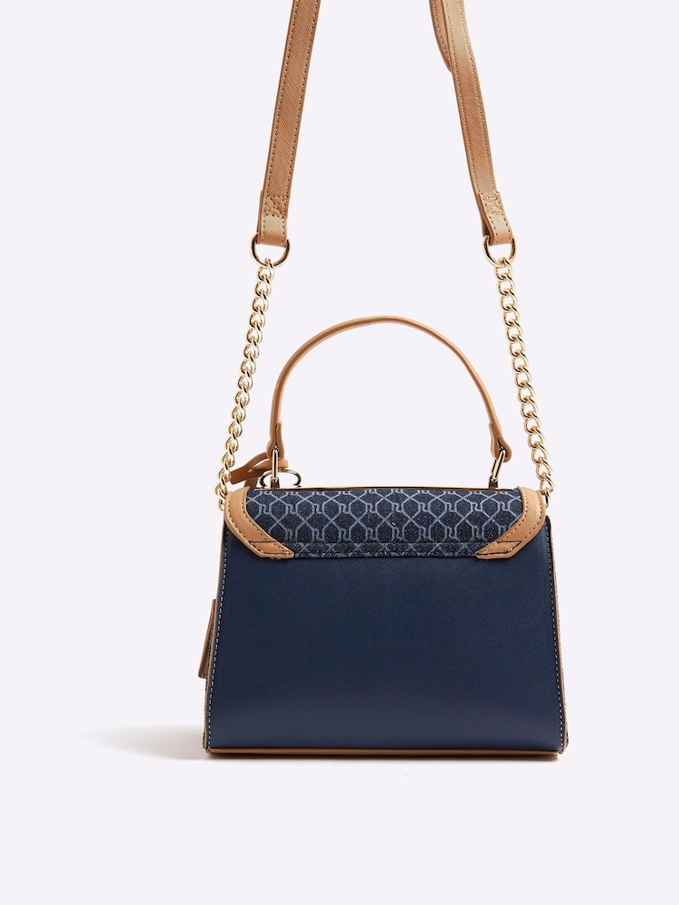 River Island Blue Denim Mini Tote Cross-Body Bag - Image 2 of 5 River Island Blue Denim Mini Tote Cross-Body Bag - Image 2 of 5