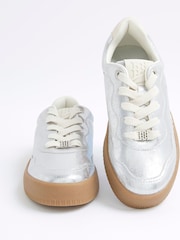 River Island Silver Lace-Up Platform Trainers - Image 4 of 6
