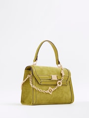 River Island Green Suedette Mini Tote Cross-Body Bag - Image 1 of 5