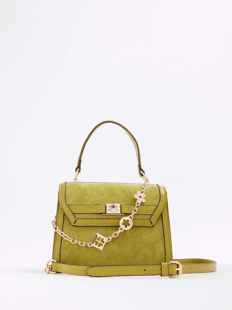 River Island Green Suedette Mini Tote Cross-Body Bag - Image 2 of 5