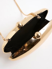 River Island Gold Pebble Clutch Bag - Image 4 of 5