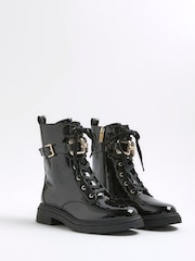River Island Lace-Up Chunky Boots - Imagem 3 de 6