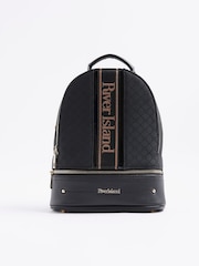 River Island Black Webbing Front Backpack - Image 1 of 6