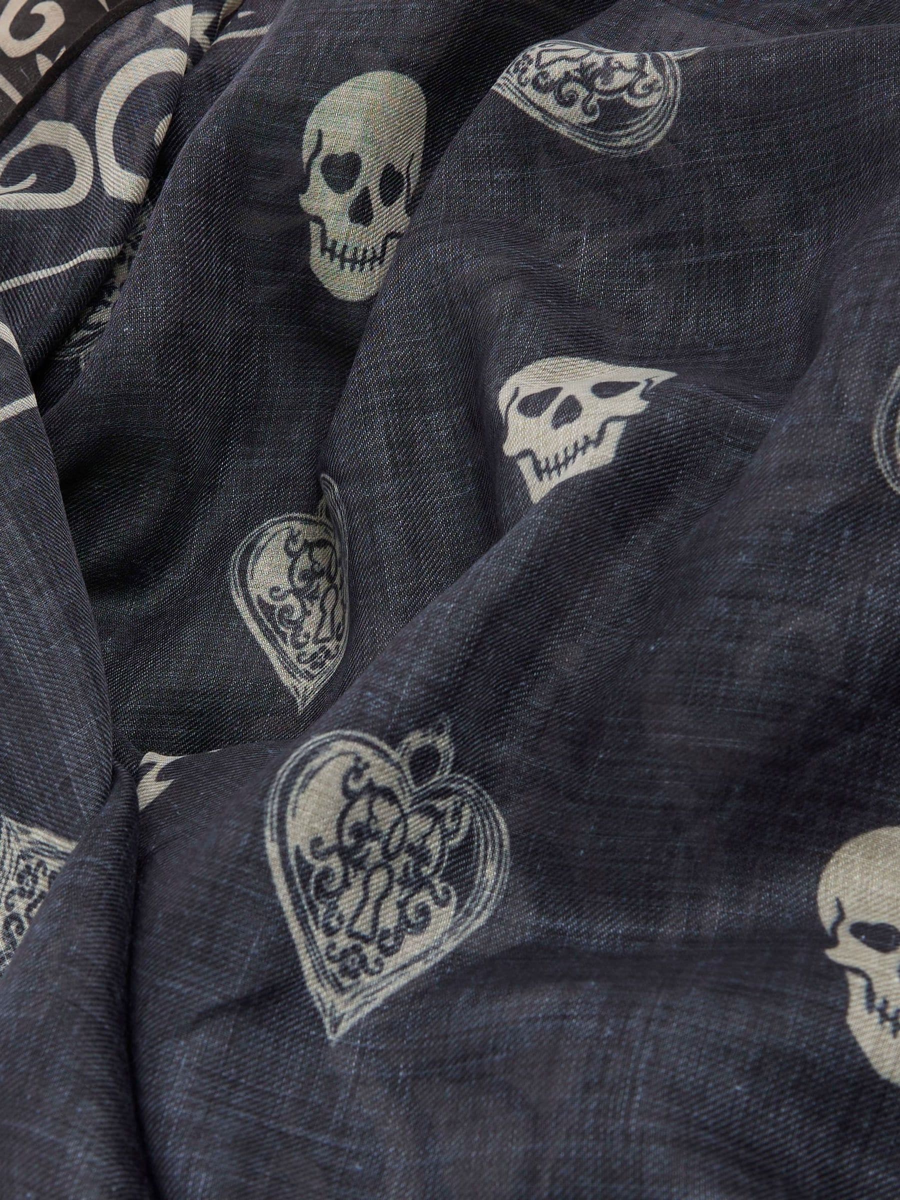 Buy River Island Black Lightweight Skull Print Scarf from Next
