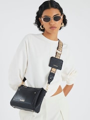 River Island Black Pocket Front Triple Compartment Cross-Body Bag - Image 6 of 6