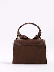 River Island Brown Suedette Mini Tote Cross-Body Bag - Image 3 of 6