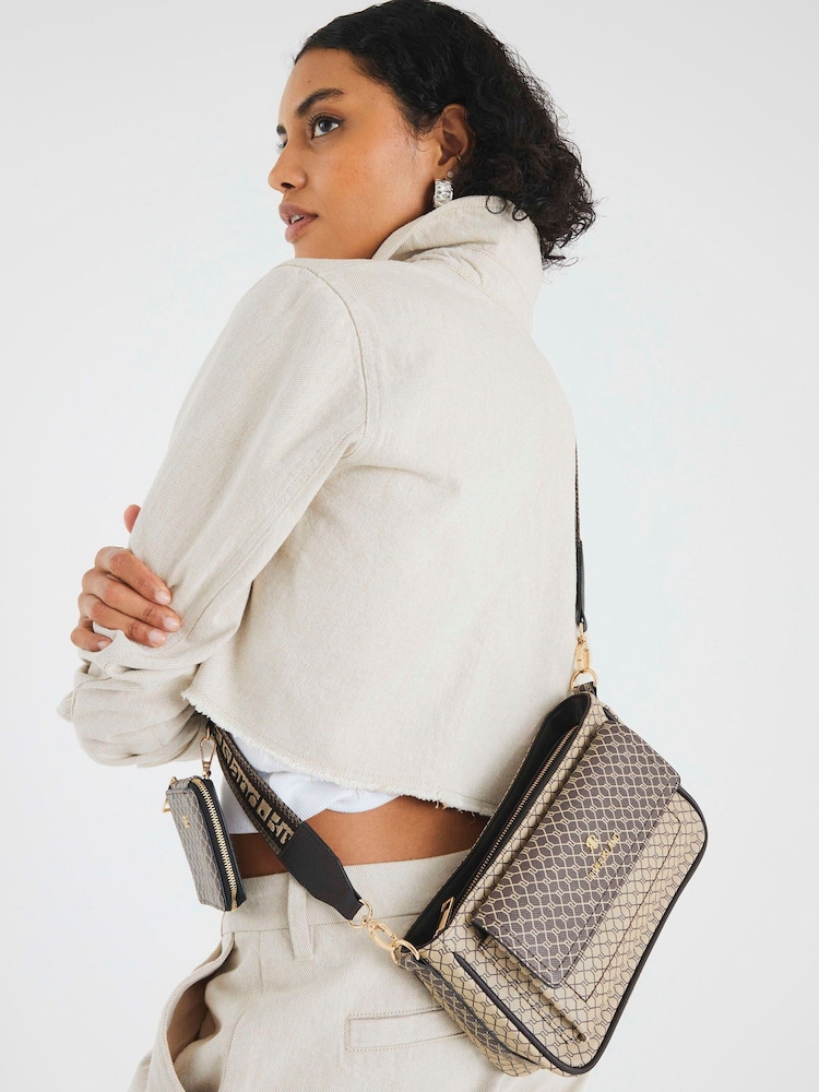 River Island Brown Utility Pochette Cross-Body Bag - Image 6 of 6