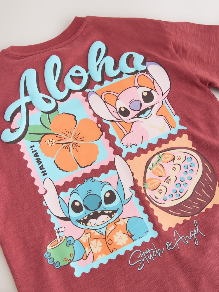 Chocolate Brown Lilo & Stitch License T-Shirt and Cycle Shorts Set (3-16yrs) - Image 10 of 10