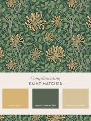 William Morris At Home Verde Honeysuckle A4 Wallpaper Sample - Image 4 of 4