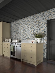 William Morris At Home Cloudy Blues Bird and Pomegranate A4 Wallpaper Sample - Image 1 of 4