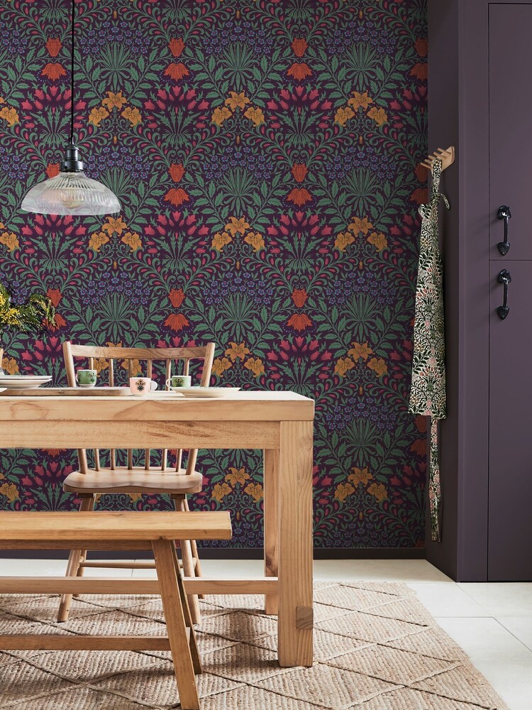 William Morris At Home Dewberry Garden A4 Wallpaper Sample - Image 1 of 5