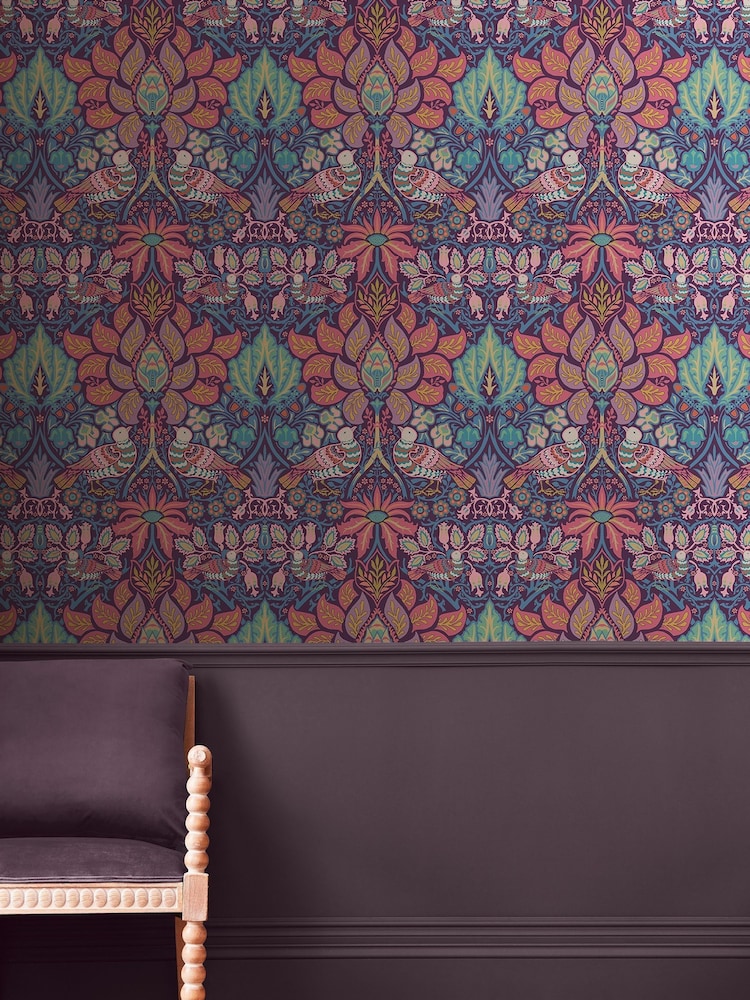 William Morris At Home Carnival Dove and Rose 10M Wallpaper - Image 5 of 5