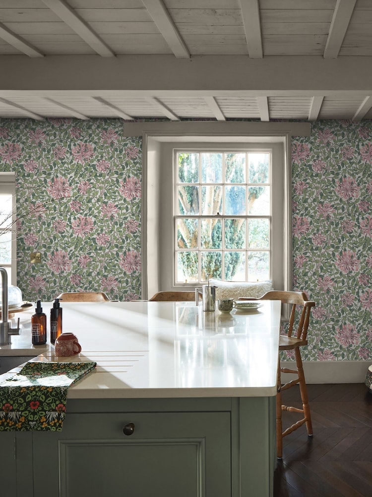 William Morris At Home Blossom Honeysuckle 10M Wallpaper - Image 1 of 4