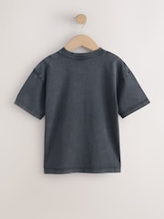 Charcoal Grey Washed Single Minecraft T-Shirt (3-16yrs) - Image 6 of 8