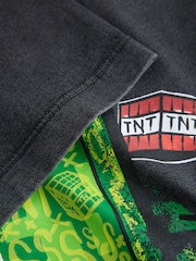 Charcoal Grey Washed Single Minecraft T-Shirt (3-16yrs) - Image 8 of 8