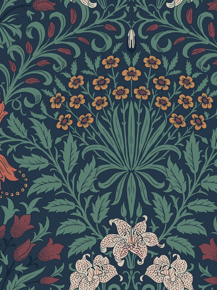 William Morris At Home Moonlight Garden 10M Wallpaper - Image 2 of 4