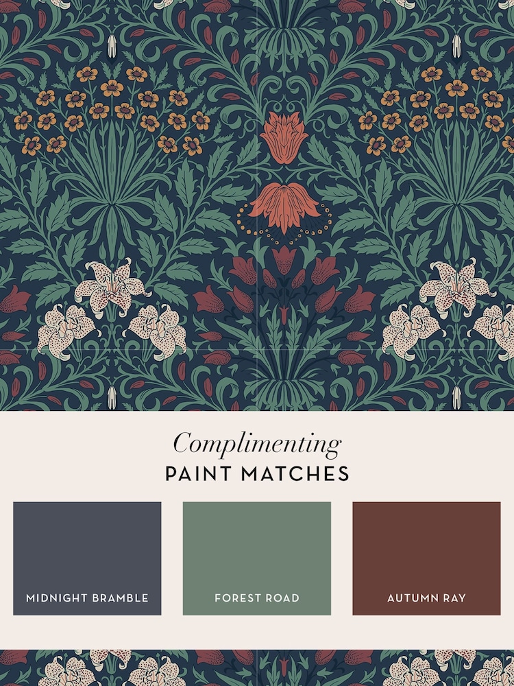 William Morris At Home Moonlight Garden 10M Wallpaper - Image 4 of 4