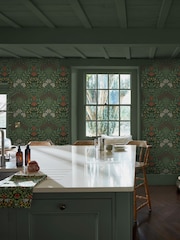 William Morris At Home Moss Green Garden 10M Wallpaper - Image 1 of 4