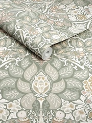 William Morris At Home Spring Garden Dove and Rose 10M Wallpaper - Image 3 of 4
