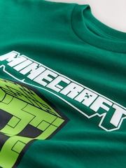 Dark Green/Black - Minecraft T-Shirt and Shorts Set (3-16yrs) - صورة 5 من 5