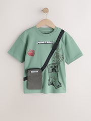Sage Green Minecraft Bag T-Shirt (3-16yrs) - Image 1 of 4