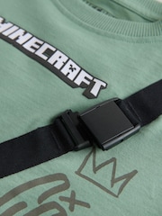 Sage Green Minecraft Bag T-Shirt (3-16yrs) - Image 4 of 4