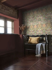 William Morris At Home Olive Dove and Rose 10M Wallpaper - Image 1 of 4