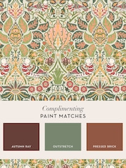 William Morris At Home Olive Dove and Rose 10M Wallpaper - Image 4 of 4