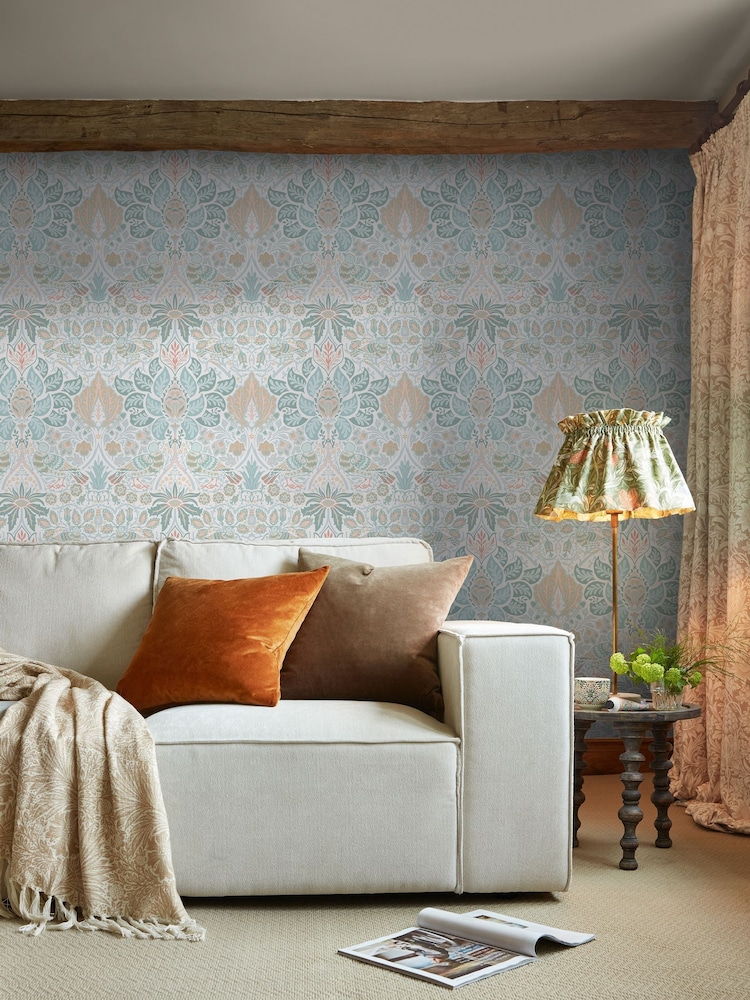 William Morris At Home Haze Dove and Rose 10M Wallpaper - Image 1 of 5