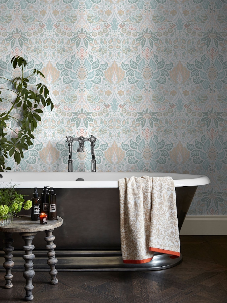 William Morris At Home Haze Dove and Rose 10M Wallpaper - Image 5 of 5
