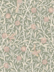 William Morris At Home Rose Garden Bird and Pomegranate 10M Wallpaper - Image 2 of 4