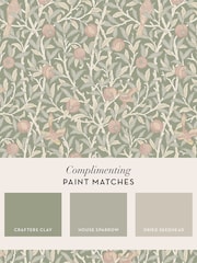 William Morris At Home Rose Garden Bird and Pomegranate 10M Wallpaper - Image 4 of 4