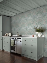 William Morris At Home Cottage Blue Garden 10M Wallpaper - Image 1 of 4