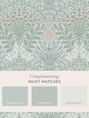 William Morris At Home Cottage Blue Garden 10M Wallpaper - Image 4 of 4