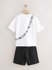 白／黑 - Minecraft Bag T-Shirt and Shorts Set (3-16yrs) - 圖片 3，共 5