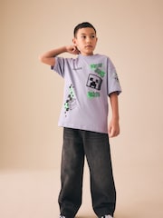 Purple Placement Single Minecraft T-Shirt (3-16yrs) - Image 2 of 4
