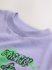 ការដាក់ពណ៌ស្វាយ - អាវយឺត Minecraft 2 កញ្ចប់ (3-16ឆ្នាំ) - រូបភាព 8 នៃ 8