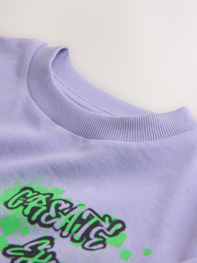 ការដាក់ពណ៌ស្វាយ - អាវយឺត Minecraft 2 កញ្ចប់ (3-16ឆ្នាំ) - រូបភាព 8 នៃ 8