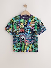 Purple All Over Print Single Minecraft T-Shirt (3-16yrs) - Image 1 of 4