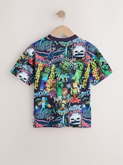 Purple All Over Print Single Minecraft T-Shirt (3-16yrs) - Image 2 of 4