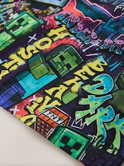 Purple All Over Print Single Minecraft T-Shirt (3-16yrs) - Image 4 of 4