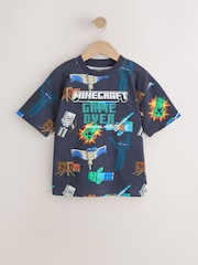 Black All Over Print Single Minecraft T-Shirt (3-16yrs) - Image 1 of 4