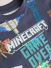 Black All Over Print Single Minecraft T-Shirt (3-16yrs) - Image 3 of 4