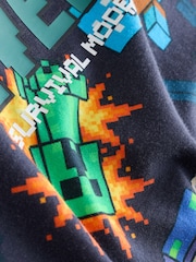 Black All Over Print Single Minecraft T-Shirt (3-16yrs) - Image 6 of 6