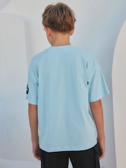 Light Blue Minecraft Sequin T-Shirt (3-16yrs) - Image 2 of 3
