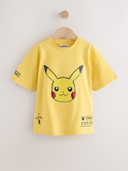 Yellow Sequin Pokémon Short Sleeve T-Shirt (3-16yrs) - Image 1 of 4