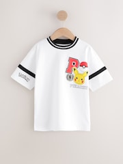 White Varsity Pokémon Short Sleeve T-Shirt (3-16yrs) - Image 1 of 5
