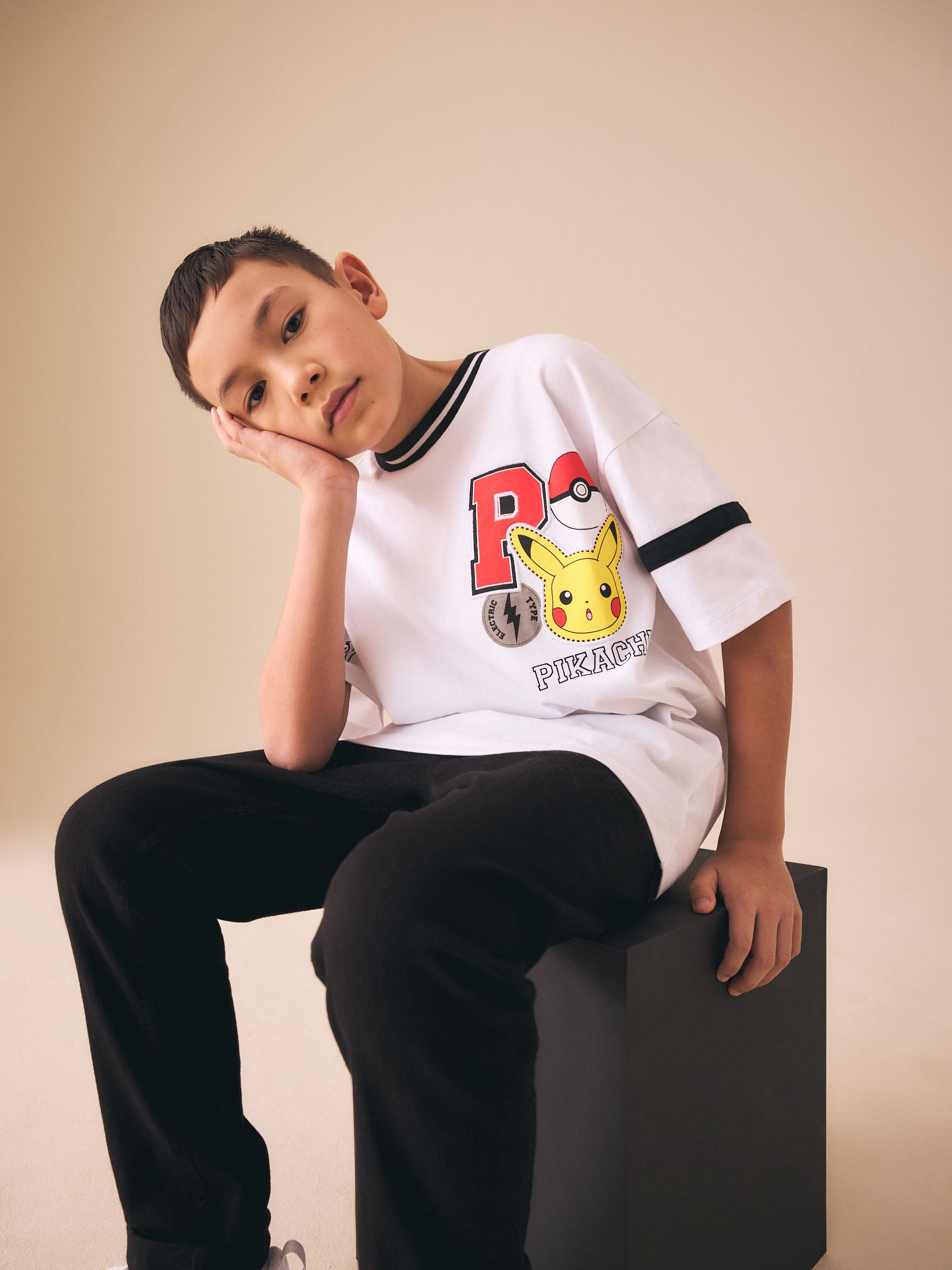 Buy White Varsity Pokémon Short Sleeve T-Shirt (3-16yrs) from Next USA