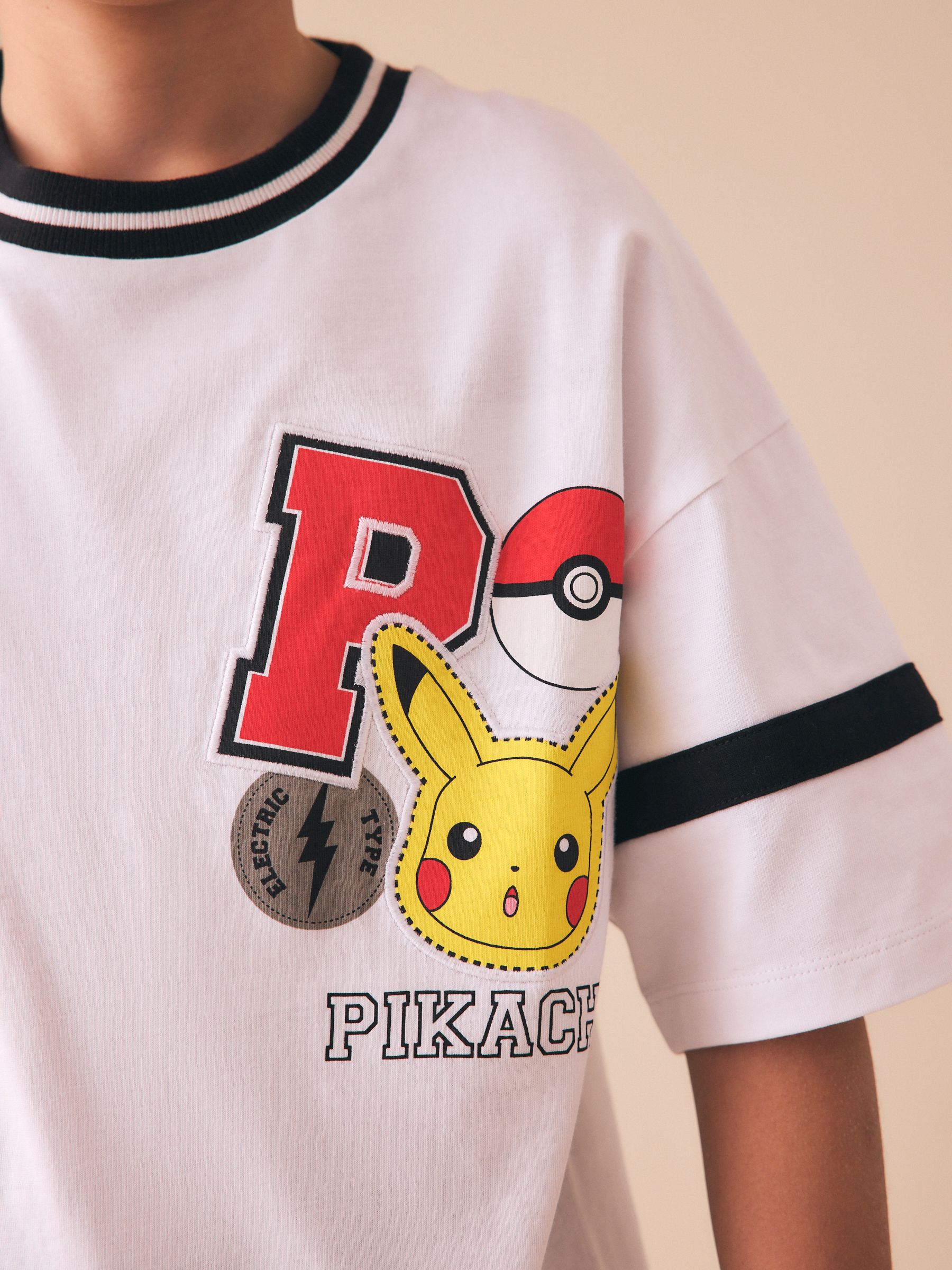 Buy White Varsity Pokémon Short Sleeve T-Shirt (3-16yrs) from Next USA