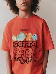 Red Back Print Pokémon Short Sleeve T-Shirt (3-16yrs) - Image 4 of 4